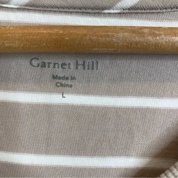 Garnet Hill Knotted Long-Sleeve Tee Dove Stripe - Picture 6 of 10